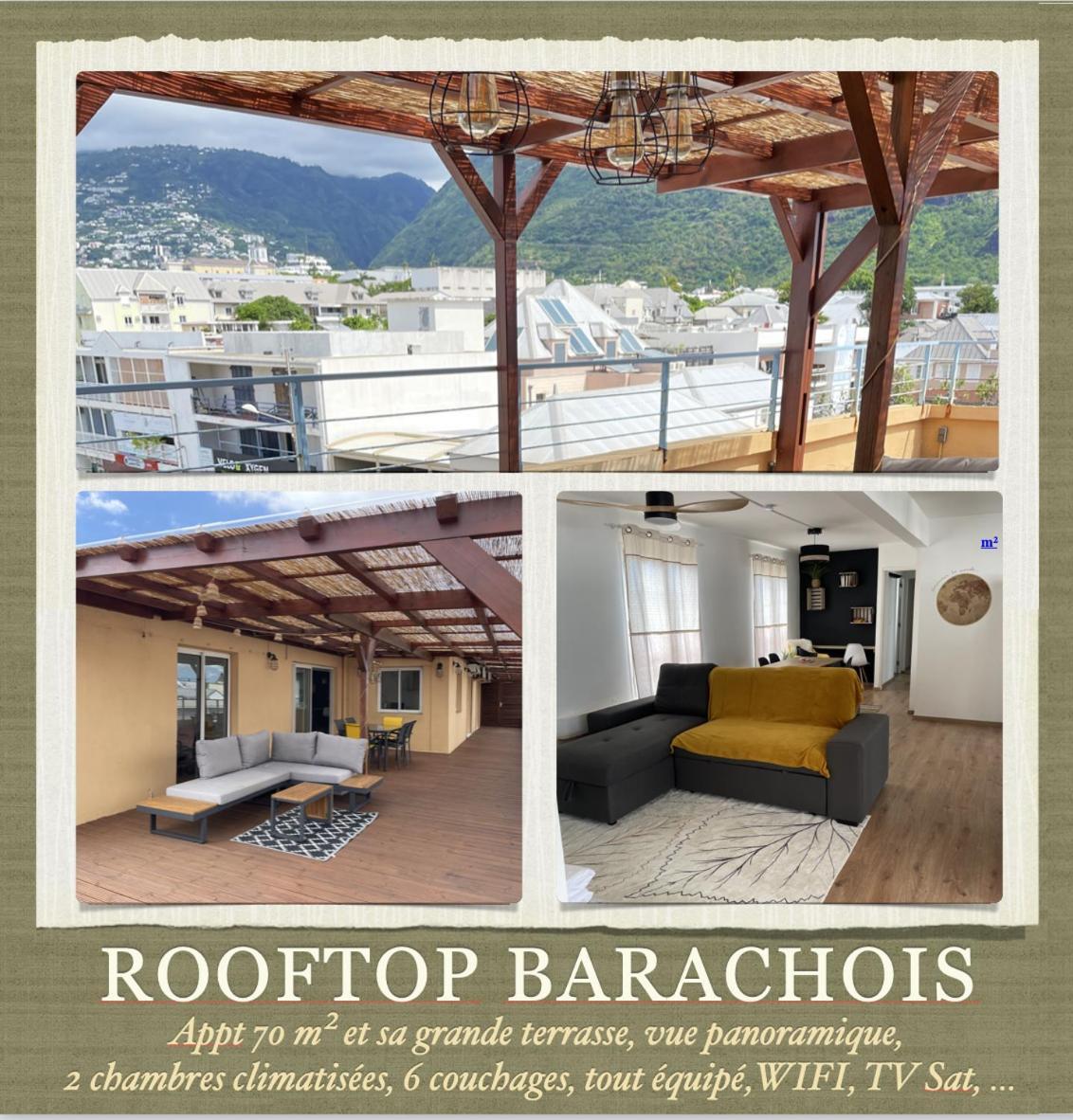 Rare ! Spacieux T3 En Roof-Top Au Barachois - 2 Ch Climatisees - 6 Couchages - Proche Aeroport Saint-Denis Dış mekan fotoğraf